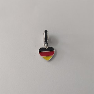 pandora German flagheart flag pendant charm, paris, travel, trip