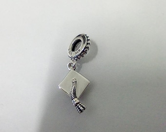 new pandora charm graduation dangle "hard work pays off"