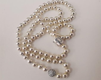 pandora 50cm beads and pave necklace hallmark s925 ale