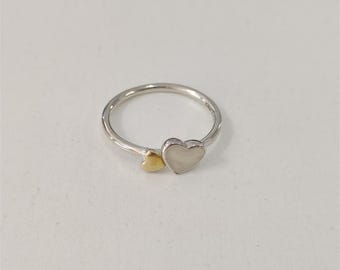 pandora ring delicate hearts   sterling silver gold women charm