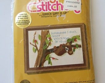 Fils de laine vintage Sunset Designs Jiffy Stitchery ~ Which Way Is Up - Koala Bear Tree Australie