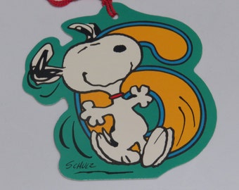 One Large Vintage Hallmark Snoopy Gift Tag Unused ~ 6 Years Old ~ and More!