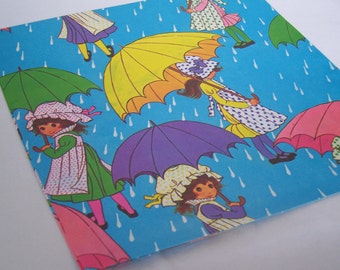 Vintage Unused Gift Wrap Sheet  Girls Birthday or Shower