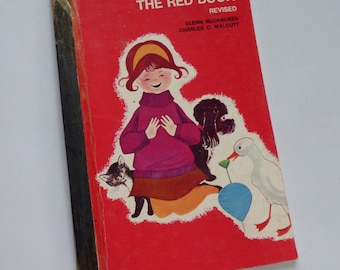 Vintage 60s 70s Elementary School Literature English Reader THE RED BOOK Basic Curriculum Series 1st 2nd 3rd Grade Stories McCracken Walcutt