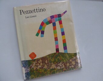 Vintage 1975 Children's Story Book ~ PEZZETTINO by Sid Leo Lionni ~  Plastic Covered Hardcover Ex-Library Copy ~ First Edition ~