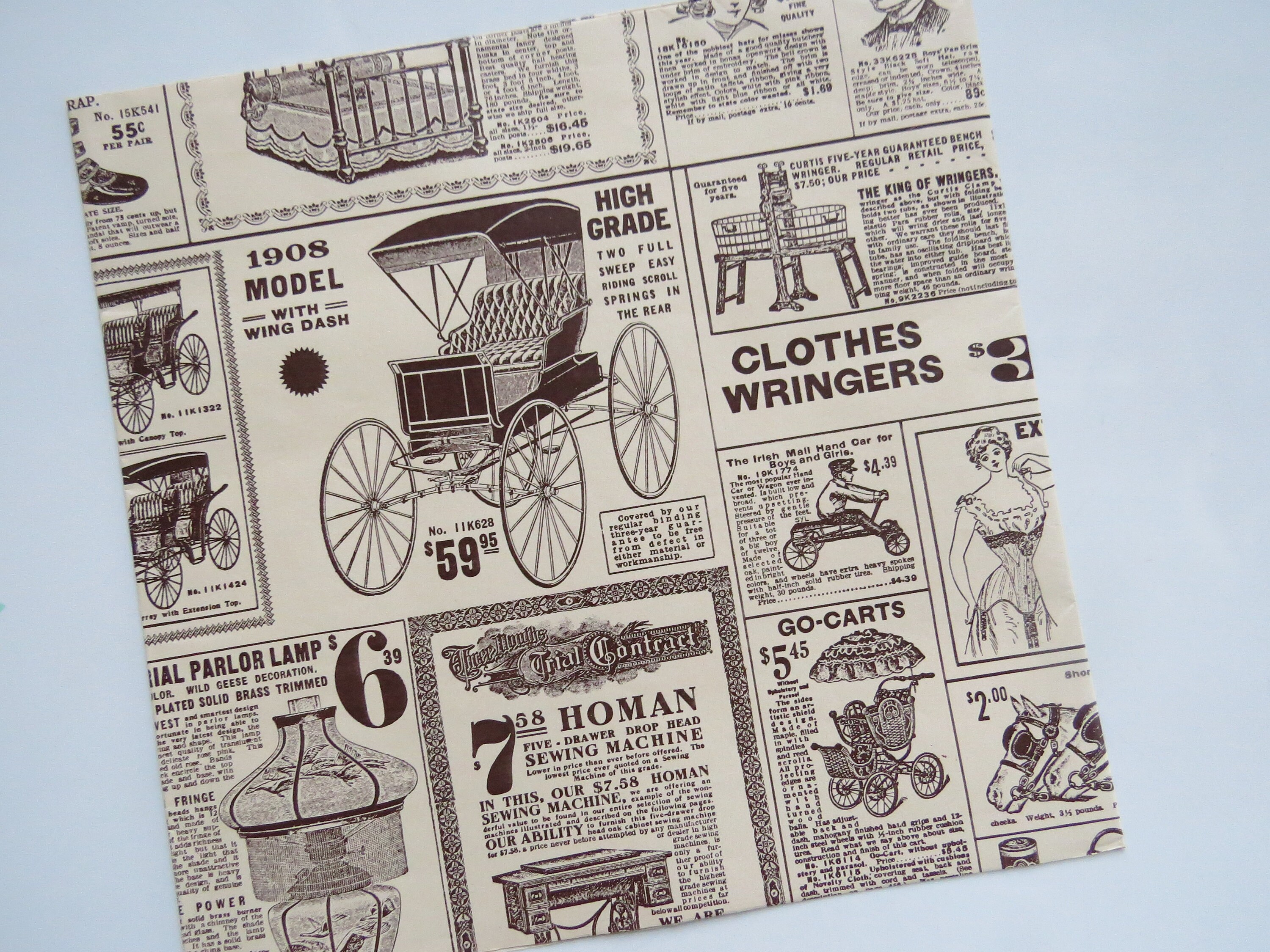 Vintage Swedish Newspaper / Wrapping Paper