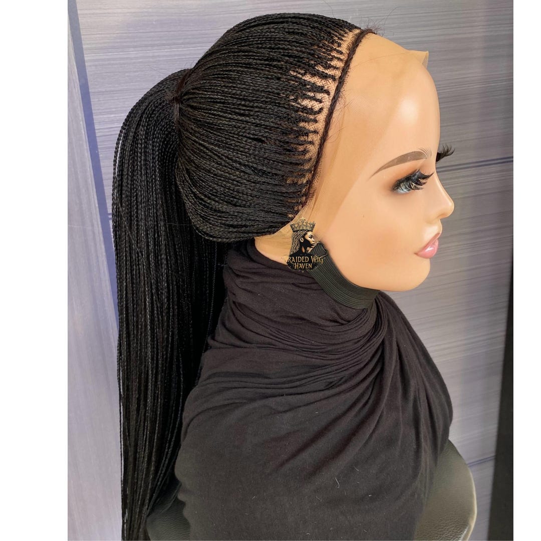 Micro Braid Wig – 30” Micro Twist Full Lace Braided Wig for Black Women ...