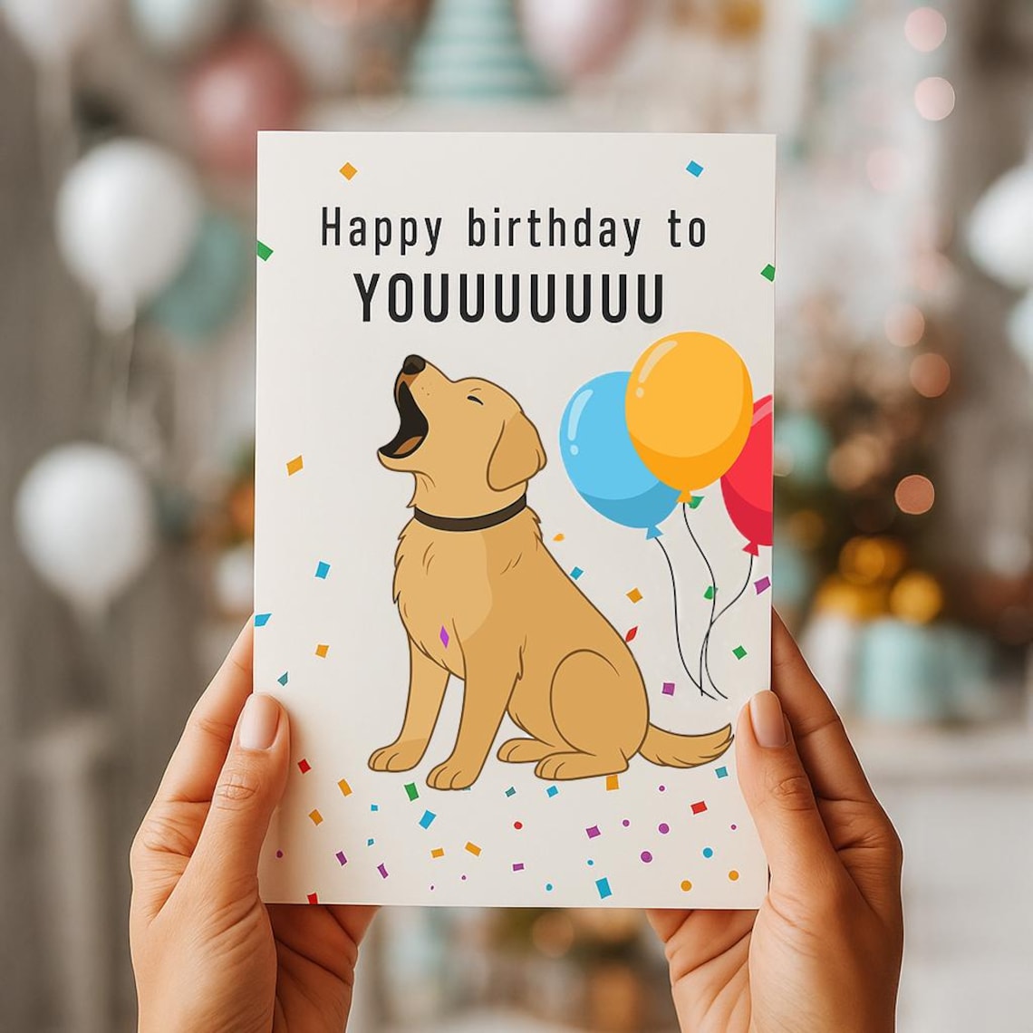 Adorable Dog Birthday Card Printable | Puppy Barking Happy Birthday ...