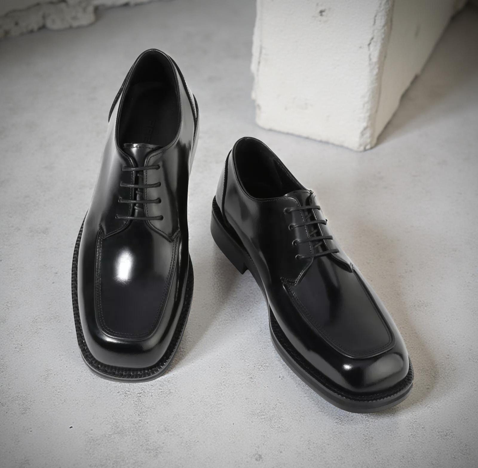 Bashwood Handmade Black Leather Derby Boots Handmade Black Brogue Derby Shoes – Luxury Black Leather  main image 2