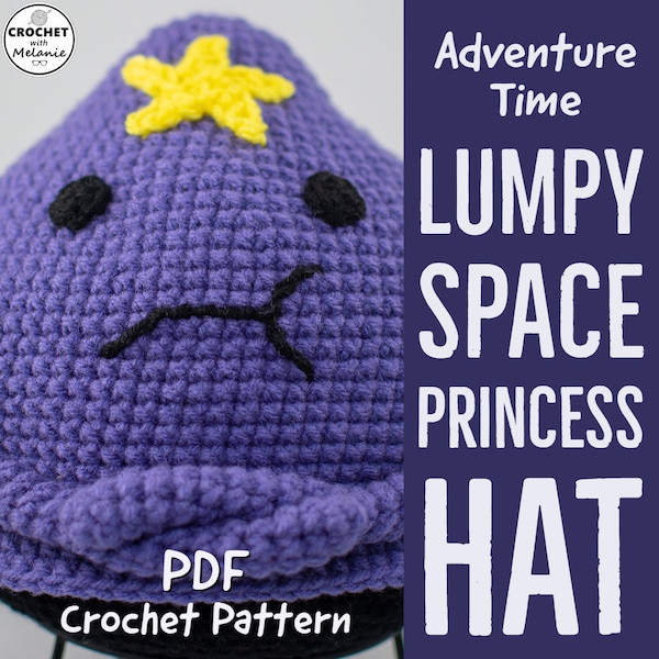 Lumpy Space Princess Hat Crochet PDF Pattern