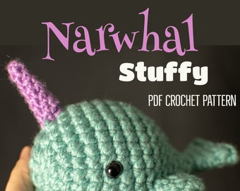 Narwhal Stuffy - Crochet PDF Pattern