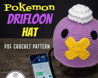 Pokemon Drifloon Hat - Crochet PDF Pattern