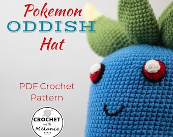 Pokemon Oddish Hat Crochet PDF Pattern