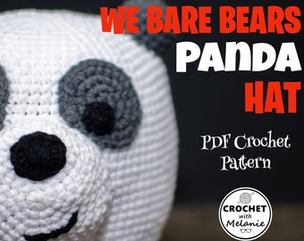 We Bare Bears - Panda Hat Crochet PDF Pattern