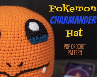 Charmander Hat Crochet PDF Pattern