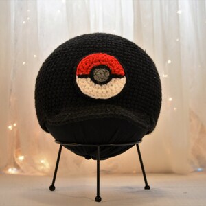 Pokemon Ball Beanie with Bill Crochet PDF Pattern image 3