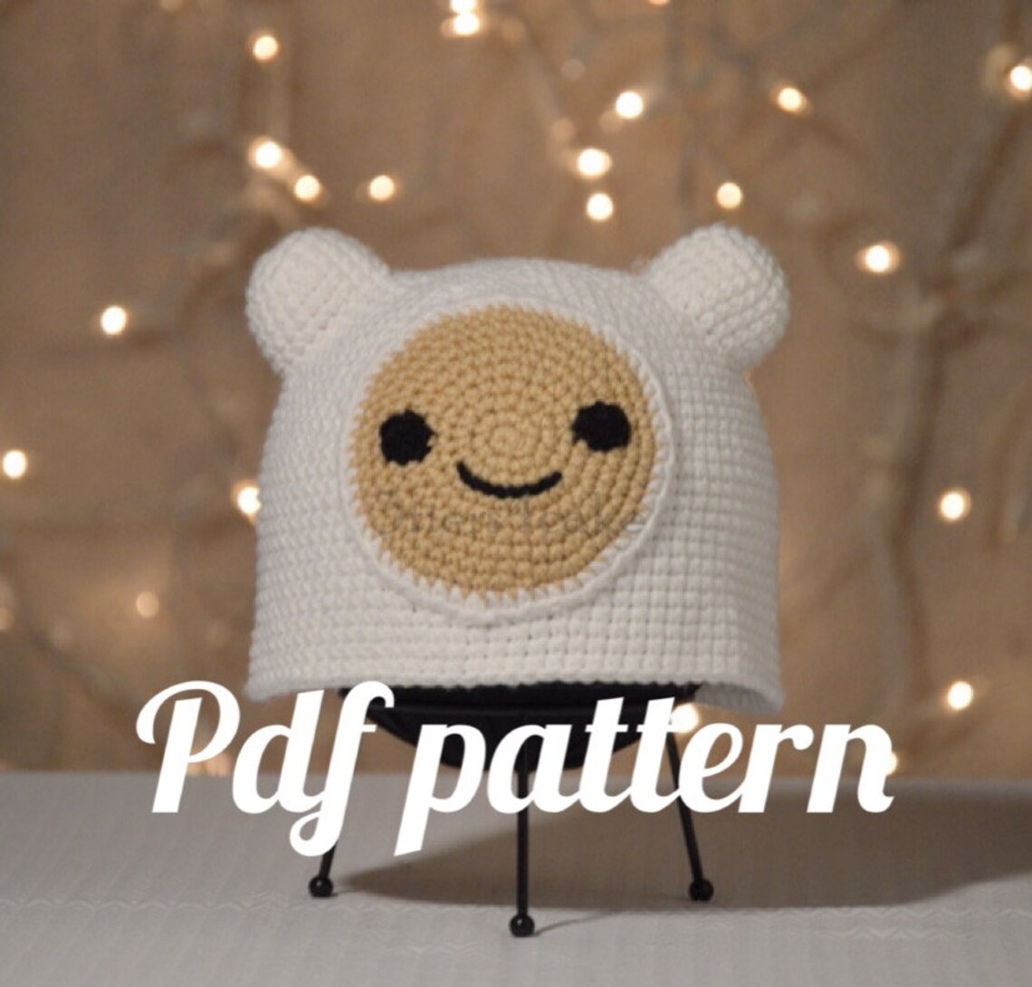 Finn the Human Hat Crochet PDF Pattern Etsy
