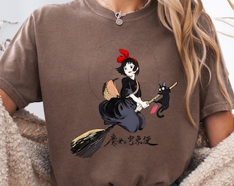 Kiki's Delivery Service Shirt: Studio Ghibli Jiji, Sizes XS-4XL