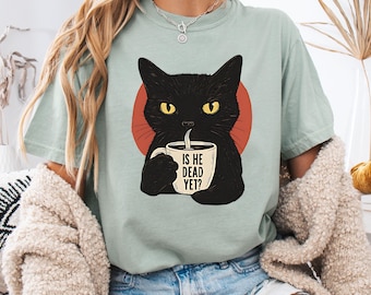 Ele já morreu? Camiseta Gato Preto, Camiseta Anti-Trump, Humor Político