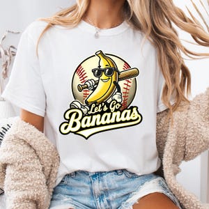 Funny Banana Baseball Shirt, Sports Team Mascot Shirt,Let&#39;s Go Banana Shirt,Funny Baseball Shirt,Baseball Gift,Unisex T-shirt,baseball lover