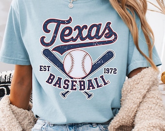 Camiseta Texas Baseball Comfort Colors: Roupa para fãs no dia do jogo