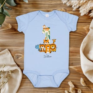 Birthday Shirt Safari, Personalized T-shirt With Name and Number, Wild One children&#39;s shirt jungle animals 1st-6th birthday Boys And Girls