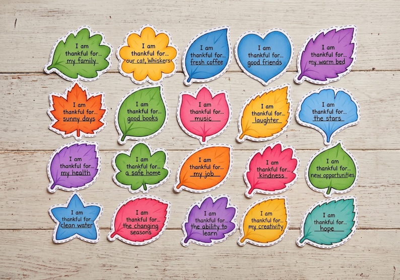 Thanksgiving Gratitude Tree Printable, Thankful Leaves Activity, Let ...