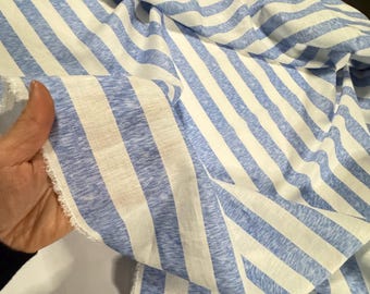 Soft Striped Linen Fabric Italian Linen Blend Width 57in