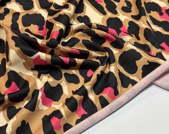 Italian Leopard Knitted Fabric Width 1.65 meter