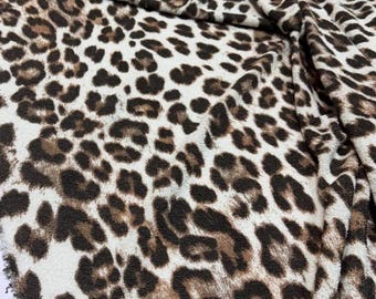 Italian Leopard Knitted Fabric Width 1.35 meter