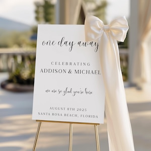 Wedding Welcome Party Sign, Rehearsal Dinner Sign, The Night Before Signage, Custom Wedding Gift, Engagement Party Decor, Wedding Signage