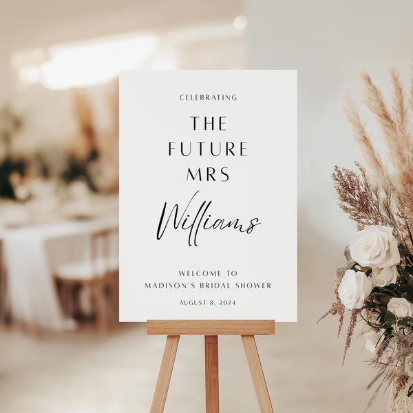 Bridal Shower Sign, Minimalist Bridal Shower Sign, Wedding Shower Signage, Bridal Shower Welcome Signage
