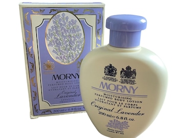 Loción corporal hidratante perfumada New Morny Original Lavanda 6.8 Fl Oz Vintage