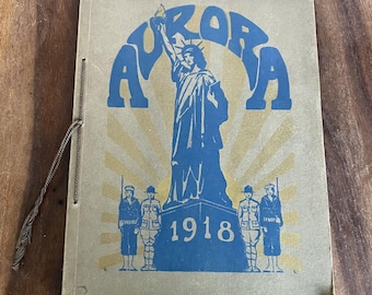 Anuario Aurora de 1918 de la escuela secundaria Union, Grand Rapids, Michigan, vintage