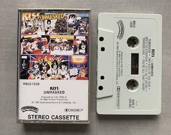 Cinta de casete vintage de KISS Unmasked de 1980 NBL5-7225