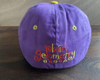 Vintage Plain Geometry Purple No Brim Hat Cap Adjustable USA Made