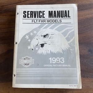 Harley Davidson Official Factory Service Manual for 1993 FLT/FXR Models