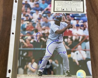 Fotografía autografiada de Randall Simons, jugador de los Detroit Tigers, tamaño 8 x 10 pulgadas, con certificado de autenticidad.