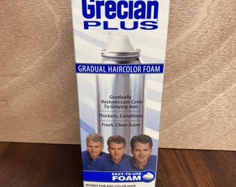 Espuma colorante gradual para hombre New Grecian Plus, 142 ml, aroma fresco y limpio.