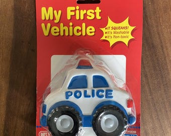 New Police Car Squeak Toy Baby N Things My Frist Vehicle 2000 Vintage