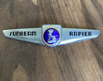Emblema metálico vintage para capó de coche Sunbeam Rapier