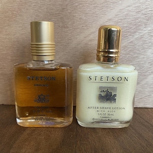Vintage Stetson Original Cologne Splash & After Shave Lotion met Aloë 1 FL Oz Nieuw afbeelding 1