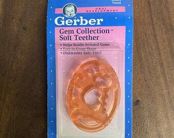 New Gerber Gem Collection Soft Teether Pink Lamb 1994 Vintage