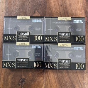 Lot of 4 Maxwell Type IV Metal MX-S 100 Blank Audio Cassette Tape New Sealed