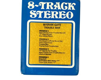New Vintage Marvin Gaye Trouble Man 8 Track Stereo Cartridge Tape