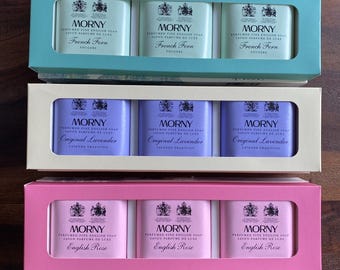 Sapone profumato Vintage Morny English alla felce francese, lavanda e rosa inglese NUOVO