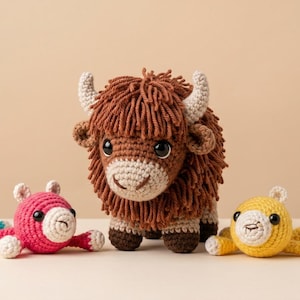 Buffalo Amigurumi Crochet Pattern PDF – Bison Plush Toy – Handmade Style – Multilingual Download