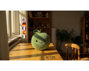 Apple Amigurumi Crochet Pattern PDF