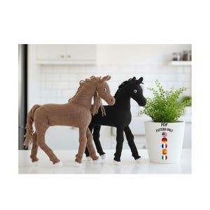 Modèle Cheval au Crochet PDF - Amigurumi Poney Réaliste - DIY Animal de Ferme - Patron