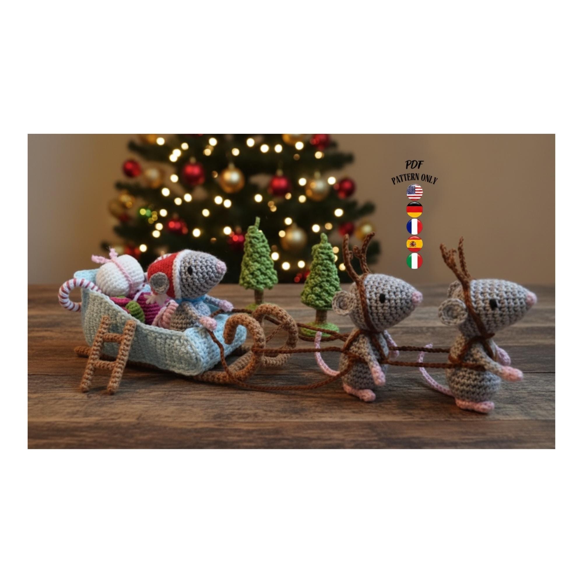 Boovnll Décorations de Sapin de Noël, Pendentif de Poupée Souris de Noël Petite Souris Décoration de Noël Jouet Pendentif, Décorations de Noël, Décorations de Noël Intérieures